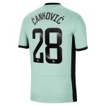 Chelsea FC chelsea wsl nike third stadium sponsored shirt 2023-24 with Čanković 28 printing Jerseys - Official Football Shirts UK