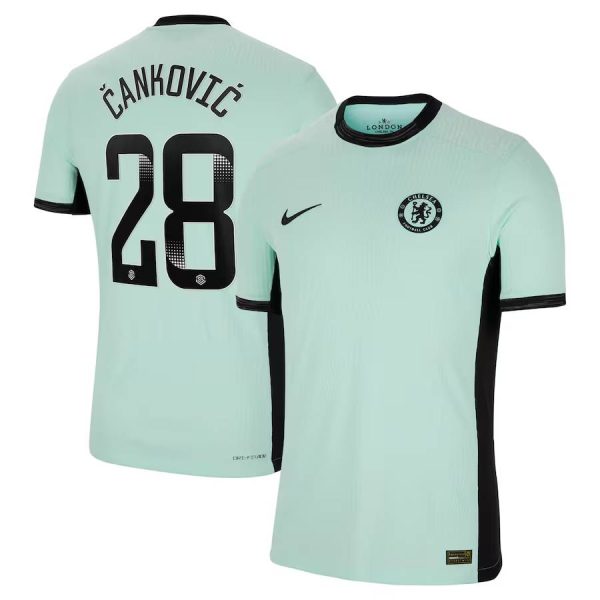 Chelsea FC chelsea wsl nike third vapor match shirt 2023-24 with Čanković 28 printing Jerseys - Official Football Shirts UK