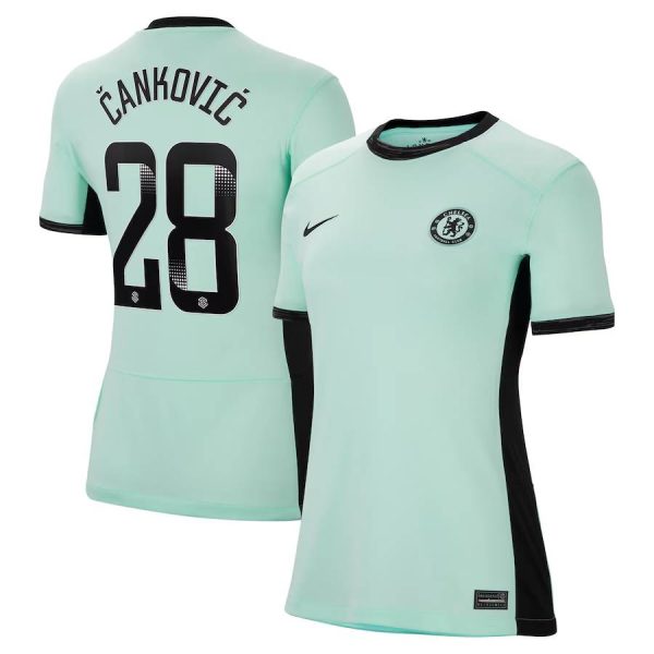 Chelsea FC chelsea wsl nike third stadium shirt 2023-24 – womens with Čanković 28 printing Jerseys - Official Football Shirts UK