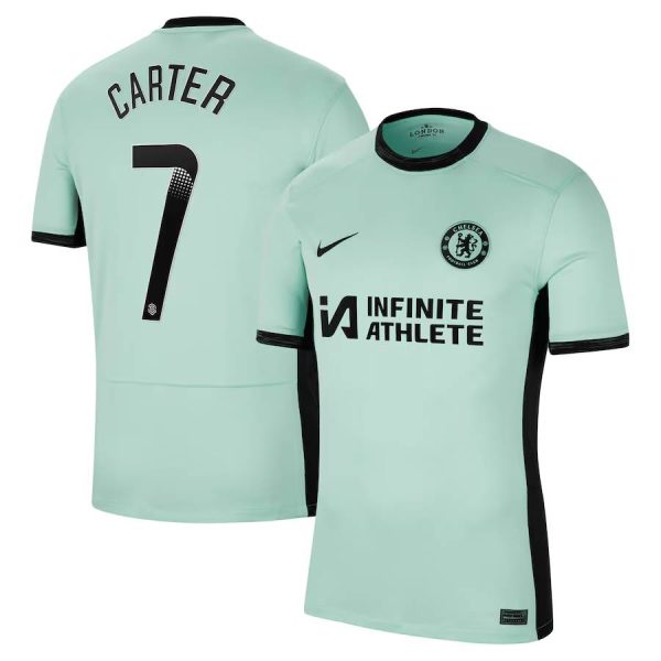 Chelsea FC chelsea wsl nike third stadium sponsored shirt 2023-24 with carter 7 printing Jerseys - Official Football Shirts UK