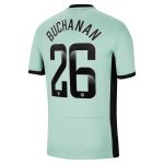 Chelsea FC chelsea wsl nike third stadium sponsored shirt 2023-24 with buchanan 26 printing Jerseys - Official Football Shirts UK