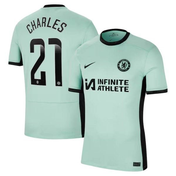 Chelsea FC chelsea wsl nike third stadium sponsored shirt 2023-24 with charles 21 printing Jerseys - Official Football Shirts UK