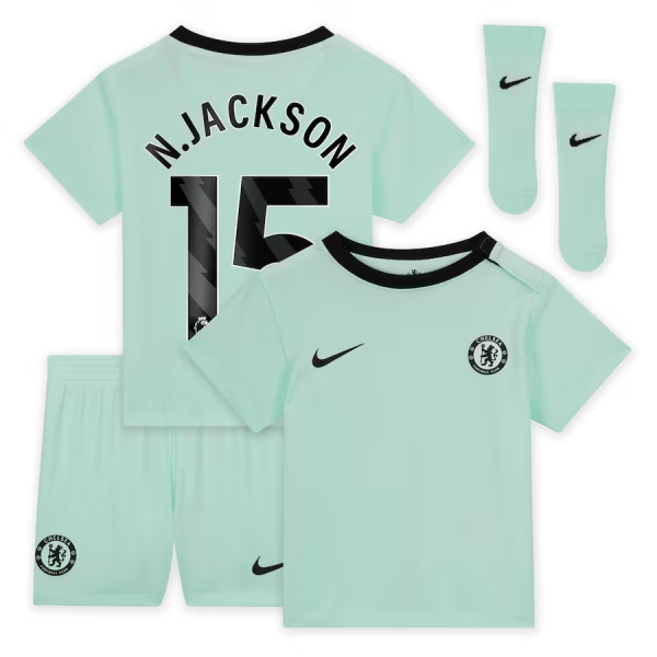 Chelsea FC chelsea nike third stadium kit 2023-24 – infants with n.jackson 15 printing Jerseys - Official Football Shirts UK