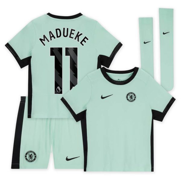 Chelsea FC chelsea nike third stadium kit 2023-24 – little kids with madueke 11 printing Jerseys - Official Football Shirts UK