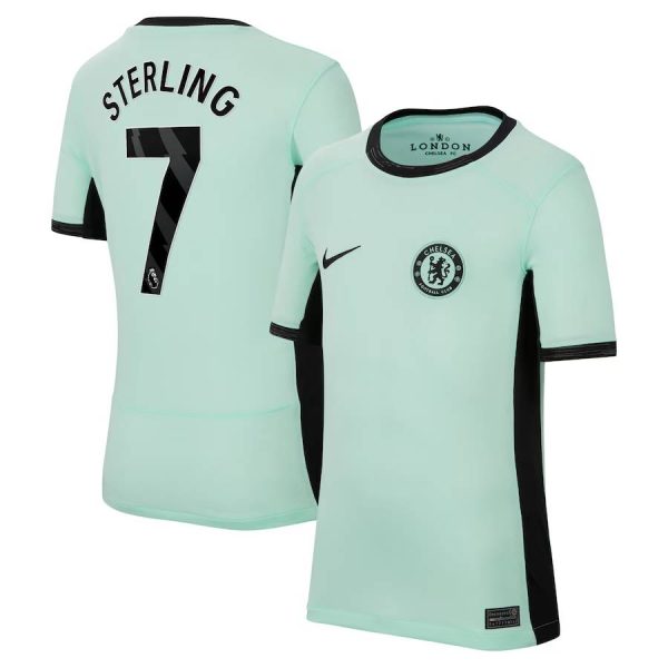 Chelsea FC chelsea nike third stadium shirt 2023-24 – kids with sterling 7 printing Jerseys - Official Football Shirts UK