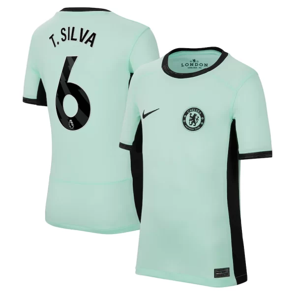 Chelsea FC chelsea nike third stadium shirt 2023-24 – kids with t. silva 6 printing Jerseys - Official Football Shirts UK