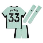 Chelsea FC chelsea nike third stadium kit 2023-24 – little kids with fofana 33 printing Jerseys - Official Football Shirts UK